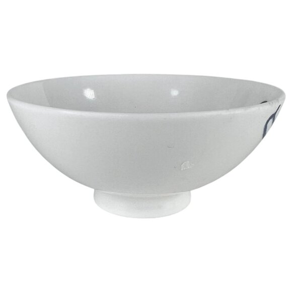 Doraemon Cat Ramen Bowl White Ceramic Footed Pedestal Rice White Blue Anime - Picture 5 of 6